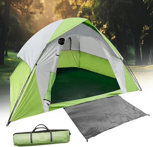 4 Person Dome Camping Tent, Double Layer Waterproof, Removable Rain Fly, for Outdoor Hiking, Fishing
