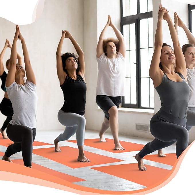 Amylove 12 Pieces Yoga Mats Bulk 68x24x0.12 Inch Exercise Non Slip Fitness Workout Mats for Women Men Home Workout Gym Yoga