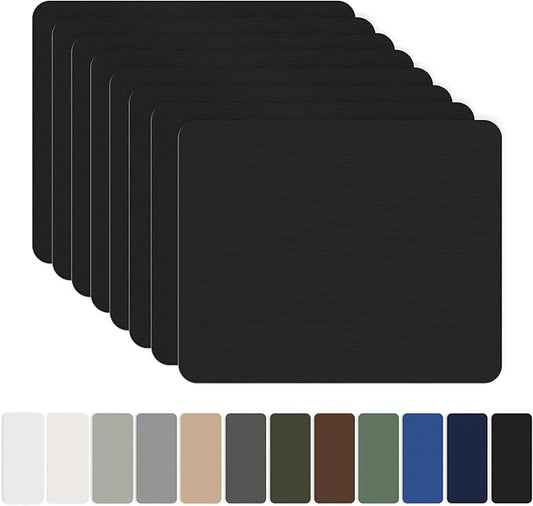 OAZ 8 Pieces 7.87 x 5.9 inch Nylon Repair Patches Nylon Fabric Patch Self-Adhesive Nylon Repair Tape Waterproof Lightweight Outdoor Gear Repair Patch Kit for Down Jacket Clothing Tent Bag (Black)