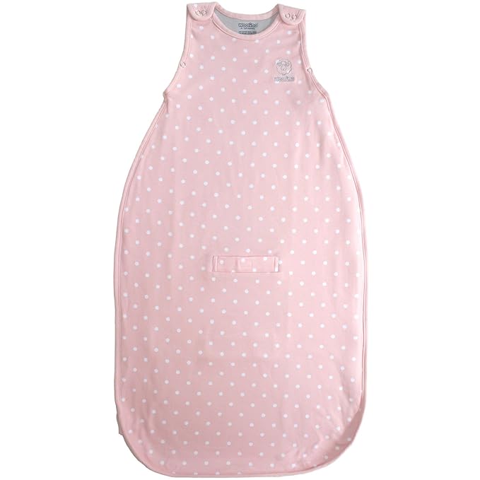 Woolino 4 Season Sleep Sack - Ultimate Sleeping Bag - Merino Wool and Organic Cotton Two-Way Zipper Adjustable Universal Size Sleep Sack for Baby (2-24 Months) - Rose