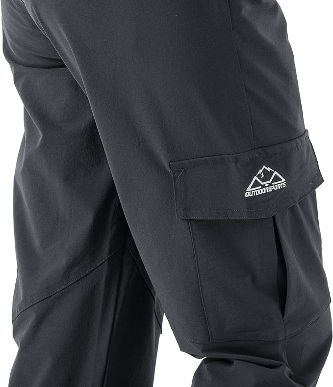 Rdruko Women's Hiking Cargo Pants Water-Resistant Quick Dry UPF 50+ Travel Camping Work Pants Zipper Pockets