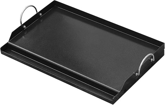 onlyfire Universal BBQ Griddle for Charcoal/Gas Grills, Ceramic Coated Non-Stick Flat Top Griddle with Handles for Outdoor Cooking, 25" x 16"