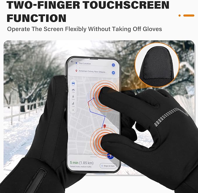 V.Step Heated Gloves for Men Women Rechargeable, Winter Gloves Electric Heated Glove Liners for Work, Skiing, Cycling