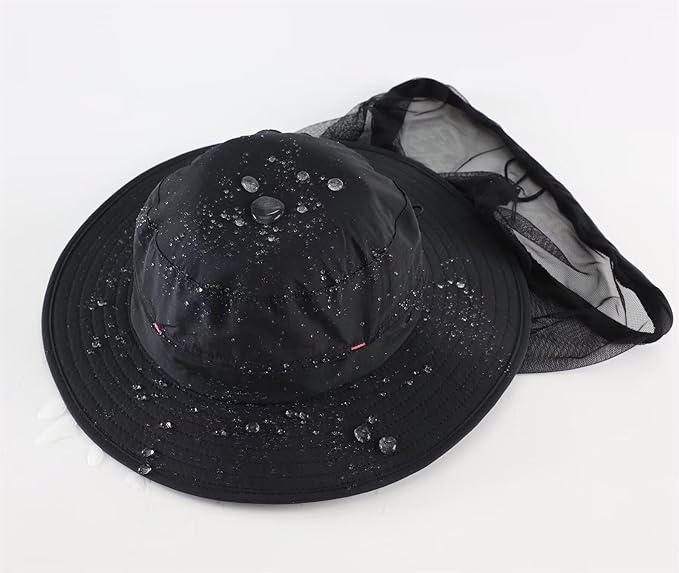 Connectyle Men's Mosquito Net Hat for Fishing Gardening Beekeeping Hiking Boonie Hat Outdoor UPF 50+ UV Sun Protection Hat