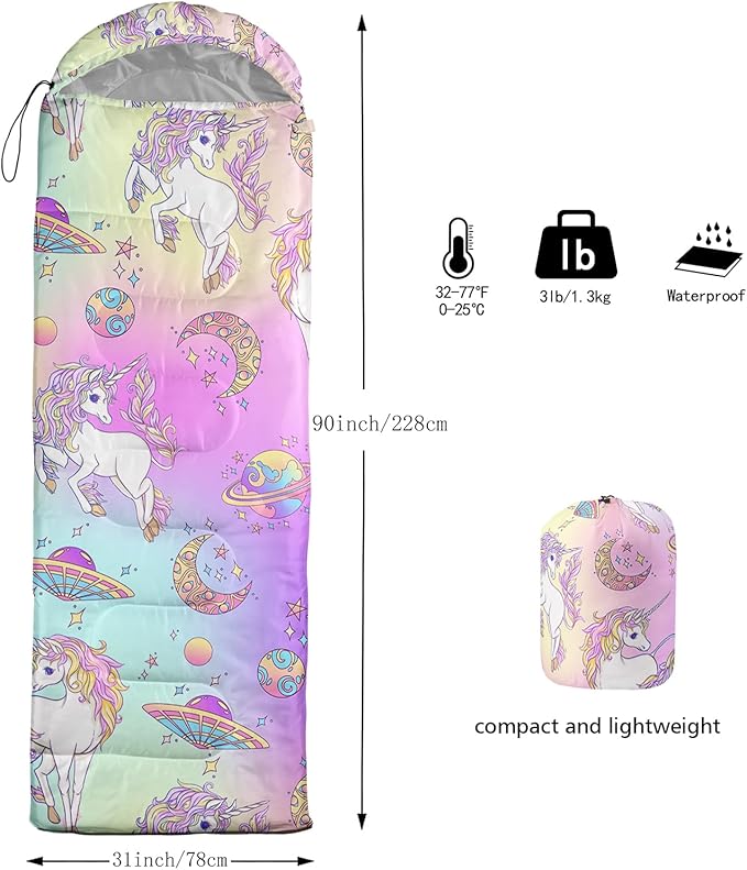 Sleeping Bag for Womens Girls Teens, Waterproof Sleeping Bags Traveling and Outdoors, Camping Gear Equipment