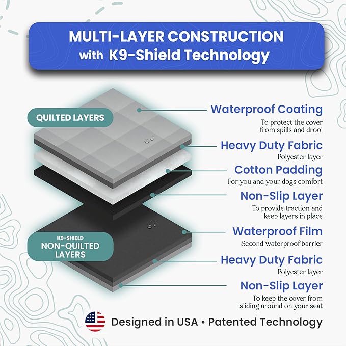 4Knines SUV Cargo Liner for Dogs, Trunk Mat for SUV, Durable Cargo Cover, Protector – Compatible with 60/40 Split Bench & Armrest Pass-Through, Waterproof, Machine Washable, Non-Slip (Large, Black)