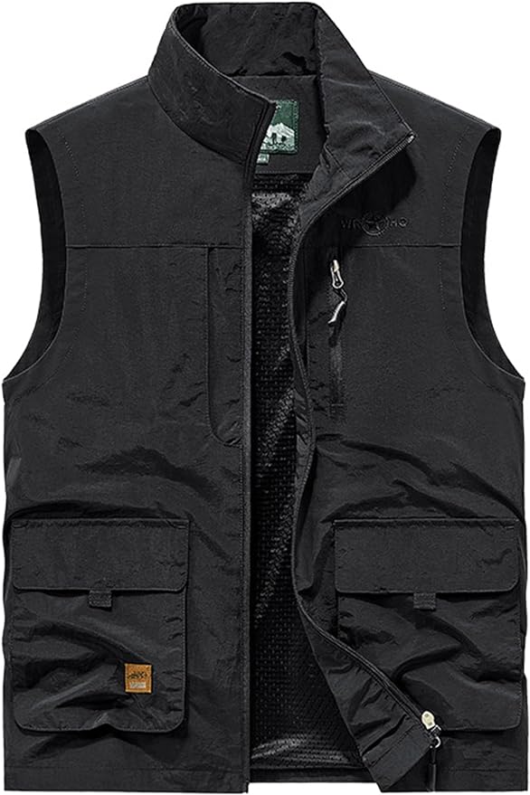 Gihuo Men's Lightweight Quick Dry Outdoor Multi Pockets Fishing Vest