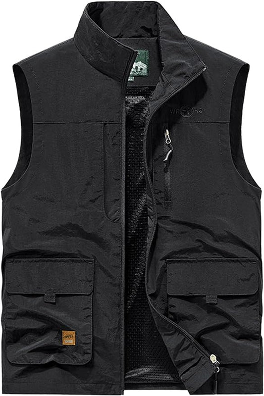 Gihuo Men's Lightweight Quick Dry Outdoor Multi Pockets Fishing Vest
