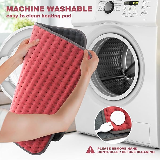 Heating pad for Back, Neck, Shoulder, Cramps and Leg Pain Relief, Heat Pads Christmas Gifts for Women, Men, Mom, Dad, Auto-Off,Machine Washable,Moist Dry Heat Options,Extra Large 20"x24"