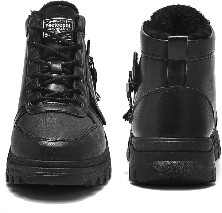 Womens Snow Boots Warm Winter Boots Ladies Fur Lined Ankle Boots Lace Up Outdoor Booties Anti-Slip Sneakers Waterproof Walking Shoes