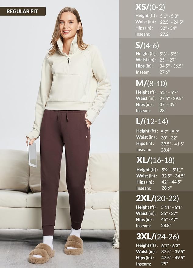 baleaf Women's Fleece Lined Pants Water-Resistant Sweatpants Winter Thermal Ski Hiking Running Joggers