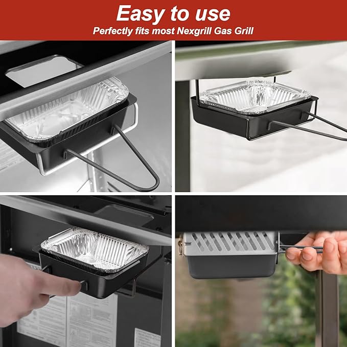 Grill Drip Pan for Nexgrill 720-0830H, Grease Catcher Cup for Nexgrill 720-0830X 720-0830H 720-0888 720-0888S 720-0896B 720-0896 CGG-7400,Nexgrill Grease Drip Tray with 15-Pack Disposable Foil Liners