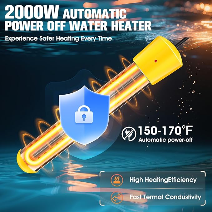 Portable Shower With Heater,Portable Shower For Camping With 2000W Auto-Off Heater,4 Spray Modes,Lasting 140 mins,LED Display,Portable Shower Pump,Outdoor Shower For Camping,Hiking,Travel,Car,Pet