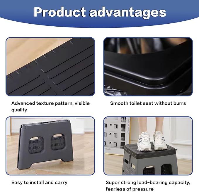 Camping Toilet for Adults - Portable Folding Toilet with Lid,Travel Portable Potty for Adults,Porta Potty Car portable potty