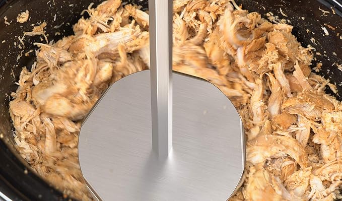 Onlyfire 3 Inch Pork Puller, Upgraded Ultra-Sharp Stainless Steel Meat Fork Meat Shredder Used with Standard Hand Drill for Beef, Chicken, Potato Masher and Tamale Meat