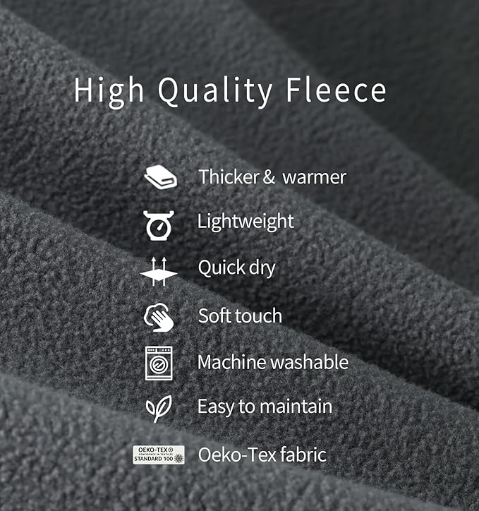All Season Fleece Sleeping Bag Liner Adds Up to 27°F/ 15°C, Lightweight Mummy Sleeping Sack for Cold Weather and Winter Backpacking, Camping, Traveling with Drawstring Hood and Stuff Sack E629
