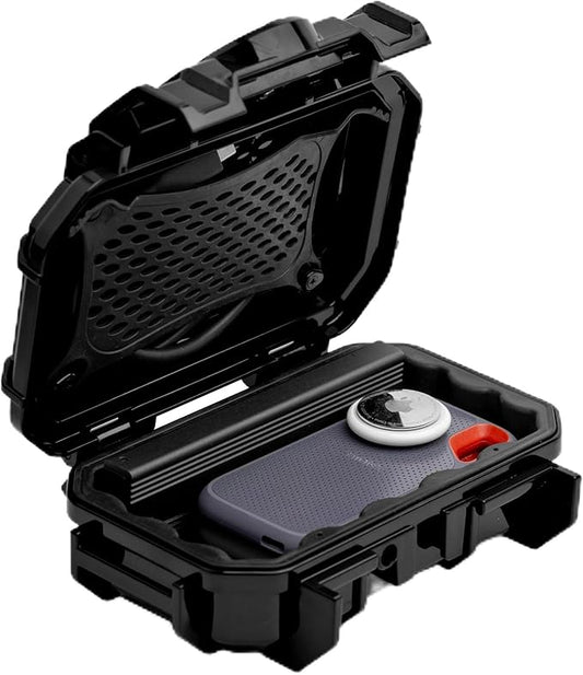 Evergreen ToughBox Tech Organizer – For Camera, Cables, Hard Drives, Compatible with GoPro etc. (Small, Rubber Boot, Black)