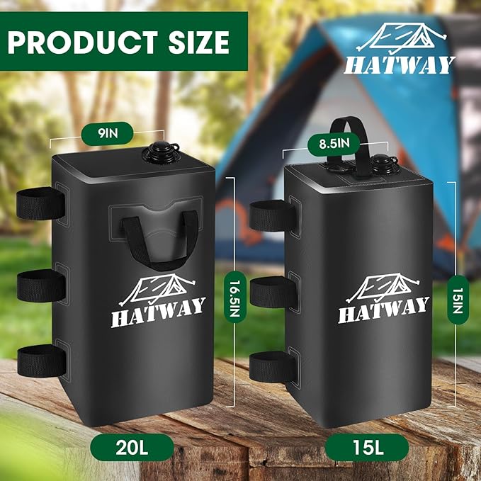 Canopy Weights,132 LBS Canopy Water Weight Bag Set of 4 Leg Weights for Pop Up Gazebo,Canopies,Tent-4 * 15L-Black