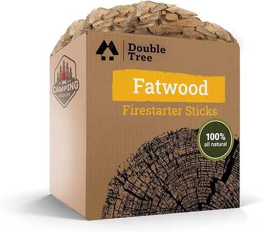 Double Tree Fatwood Fire Starter Sticks - Organic Resin Rich Premium – Fire starter for Wood Stoves, Fireplaces, Campfires, Bonfires - Non-Toxic (50 Pounds)