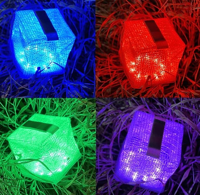 SOLIGHT-DESIGN Solar Puff Merlin, Rechargeable Color Changing Solar Lantern - Collapsible LED Camping Lantern, Easy Open and Fold, Extreme Weather-Tested (Multicolored)