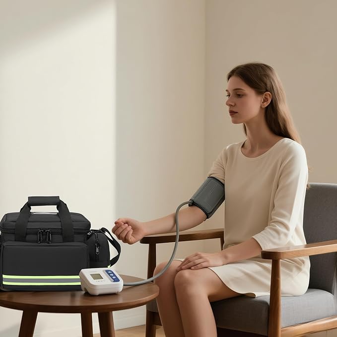 Medical Bags Empty First Aid Bag,First Responder Bag,First Aid Kits Organizer with Detachable Dividers,Emergency Bag for Nurses,Home Health Care, EMT