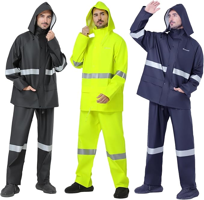 Rain Suits for Men Waterproof Heavy Duty Rain Gear Women Jacket Coat with Pants