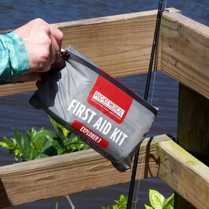 Pac-Kit Watertight Explorer 3 First Aid Kit for Hiking, Camping and Outdoor Activities, 103 Pieces