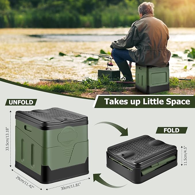 Portable Foldable Camping Toilet for Adult, Large Travel Porta Potty for Men&Women, Car/Caravan/Camper Toilet/Travel/Mobile Toilet, Lightweight & Multifunctional