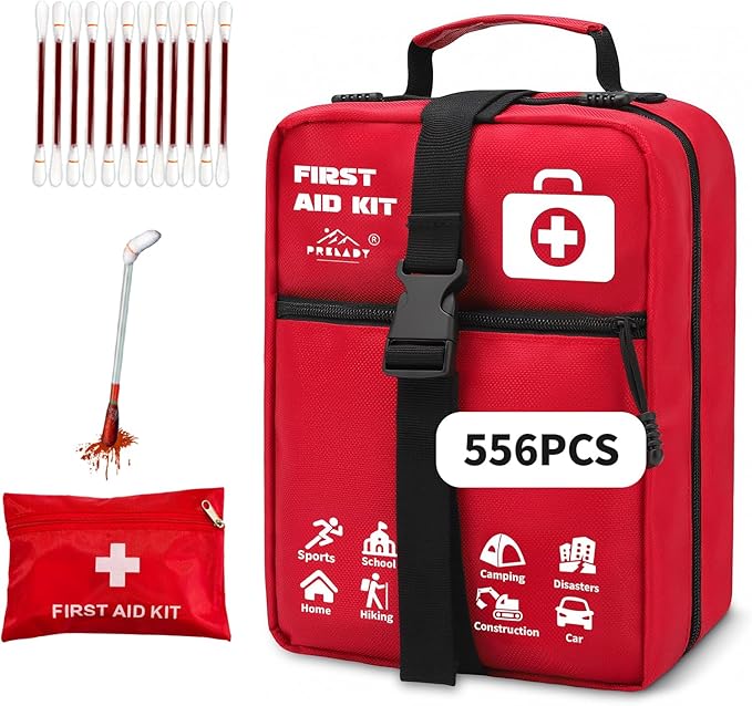 556 Piece Large Tactical First Aid Kit (Premium) –【Molle Rip-Away】Labelled Compartments | Tear Resistant for Family/Team | Car/Home/Sports/Camping | First Responders' Pick