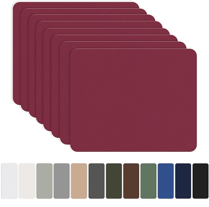 OAZ 8 Pieces 7.87 x 5.9 inch Nylon Repair Patches Nylon Fabric Patch Self-Adhesive Nylon Repair Tape Waterproof Lightweight Outdoor Gear Repair Patch Kit for Down Jacket Clothing Tent Bag (Burgundy)