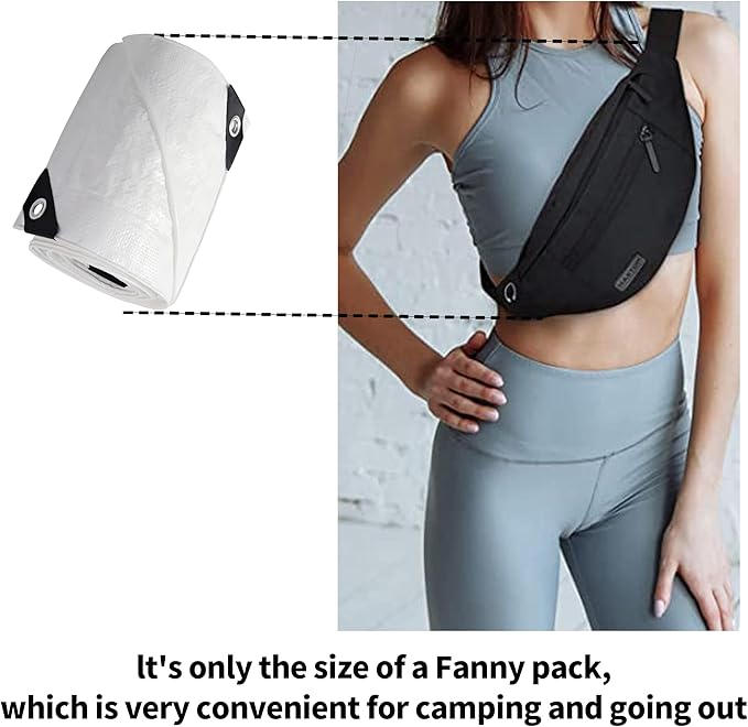 TARPAL 6x8 Feet White Tarp Waterproof (2 Pack) Small tarps Multipurpose Protective Cover All Purpose Poly Tarps Cover for Firewood Outdoor Furniture etc