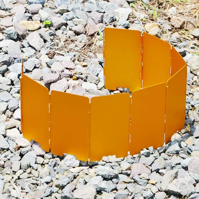 EVTSCAN 8 Plate Folding Outdoor Stove Windscreen Foldable Stove Windshield Outdoor Camping Accessory Cooking Gas Wind Shield