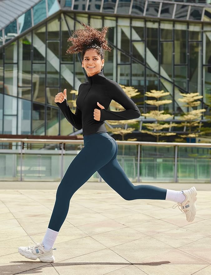 baleaf Women's Fleece Lined Leggings Water Resistant Thermal Winter Warm Tights High Waisted with Pockets Running Gear