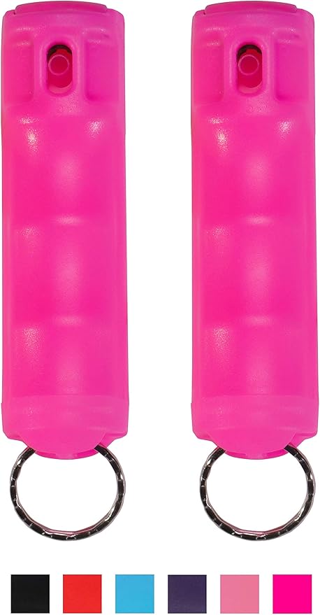 Zarc Vexor Police Strength Pepper Spray, Flip-Top Finger Grip Design for Quick Access, Delivers 20+ Powerful Bursts, Two Pack
