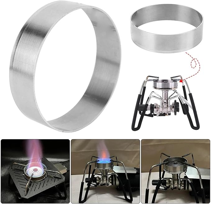 Windproof Ring for Soto 310 Spider Stoves, Stainless Steel Heat Wind Shielding Ring Flame from Wind Interference Ideal for Outdoor Cooking