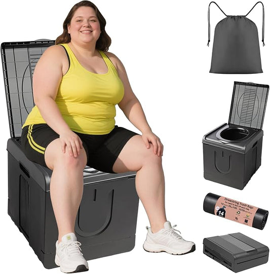 Portable Toilet Camping Toilets for Car Indoor Outdoor Commode Foldable Travel Potty for Camping,Tent,Hiking,Boating,Long Road Trips,Traffic jam,Home