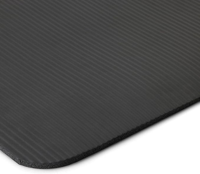 Amazon Basics 1/2 Inch Extra Thick Exercise Yoga Mat with Carrying Strap, Cushioned Support, for Fitness and Gym Workouts