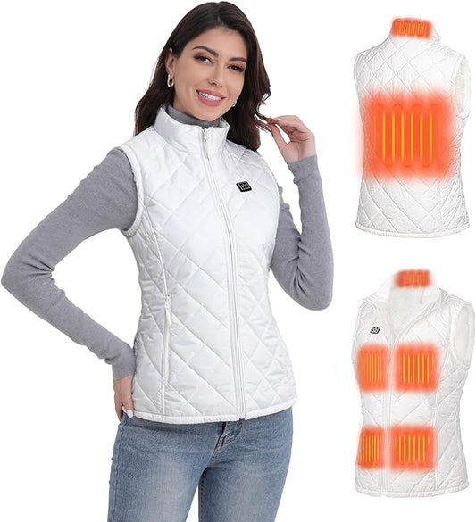 Heated Vest for Women with 12V 10000mAh Battery Pack, Women's Lightweight Electric Heating Vest Liner Winter Outdoor