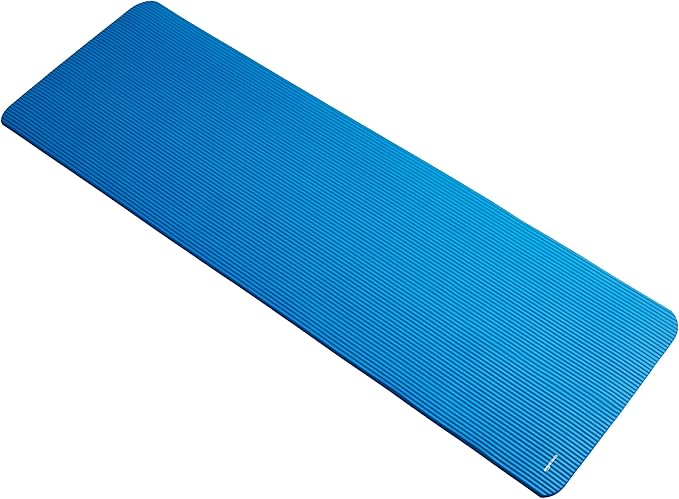 Amazon Basics 1/2 Inch Extra Thick Exercise Yoga Mat with Carrying Strap, Cushioned Support, for Fitness and Gym Workouts