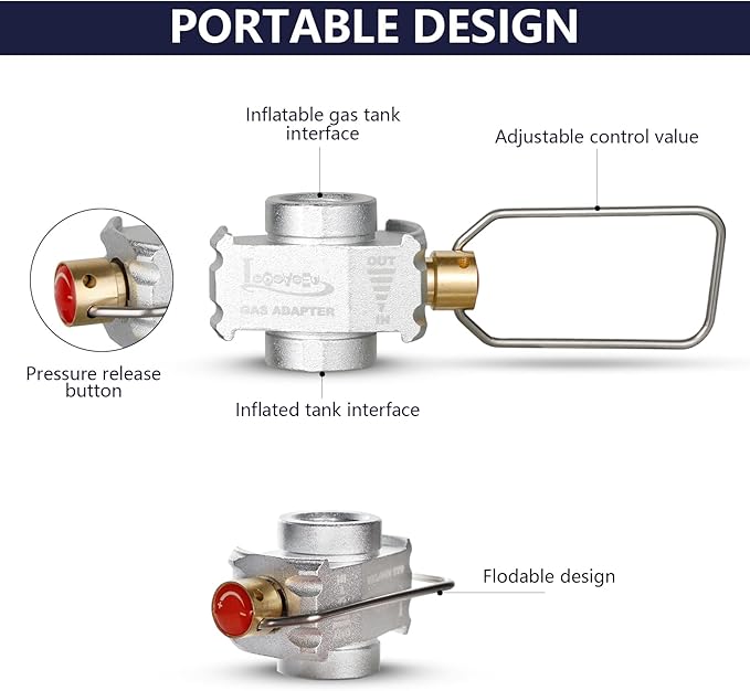 Gas Refill Adapter Fuel Canister Refill Adapter for Stoves, Upgrade Camping Experience Gas Saver Plus - Refill Flat Tanks, Convert Butane Cartridges, and Lindal Valve Canisters with Ease