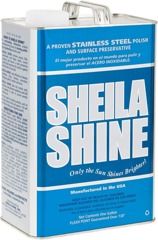 Sheila Shine 1 Gallon Stainless Steel Cleaner and Polish - Cleans, Polishes & Protects Kitchen Appliances, Refrigerators, Sinks, Ovens & Grills - Cleaner for Stainless Steel Appliances