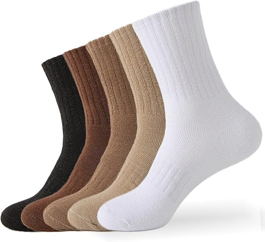 VoJoPi Wool Socks for Women Thermal and Warm Hiking Socks Winter Thick Cozy Cushion Boot Work Socks 5 Pairs