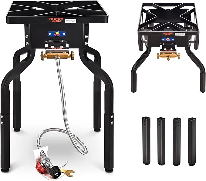 ARC 100,000BTU Propane Outdoor Burner Camp Gas Stove,with Removable Legs,Ideal for Woks, Skillets and Pots