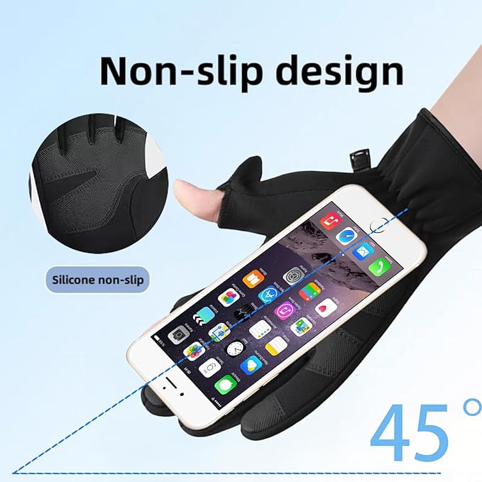 Touch Screen Winter Gloves Waterproof Windproof Thermal for Running Cycling Driving Hiking for Men Women