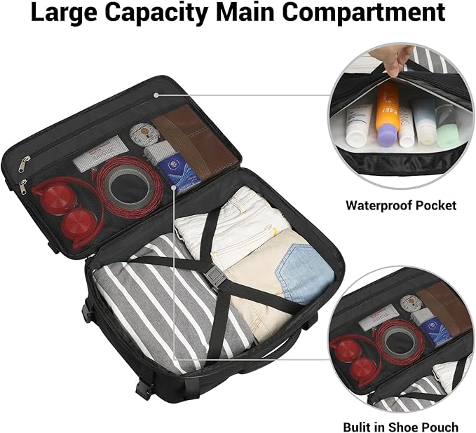 25L Military Tactical Bag Backpack for Men, Heavy Duty Molle Daypack 3 Day Bug Out Backpacks Molle Army Large Rucasack Travel Hiking With Bottle Holder (Black)