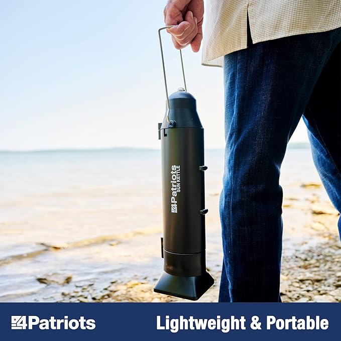 4Patriots Sun Kettle: Portable Solar Water Heater For Hunting & Emergencies - 16.9 oz Capacity