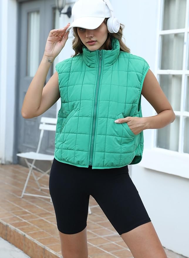 Zeagoo Womens Puffer Vest Ladies Sleeveless Zip Up Outerwear Warm Puffer Lightweight Down all Winter Jackets Coats 2025