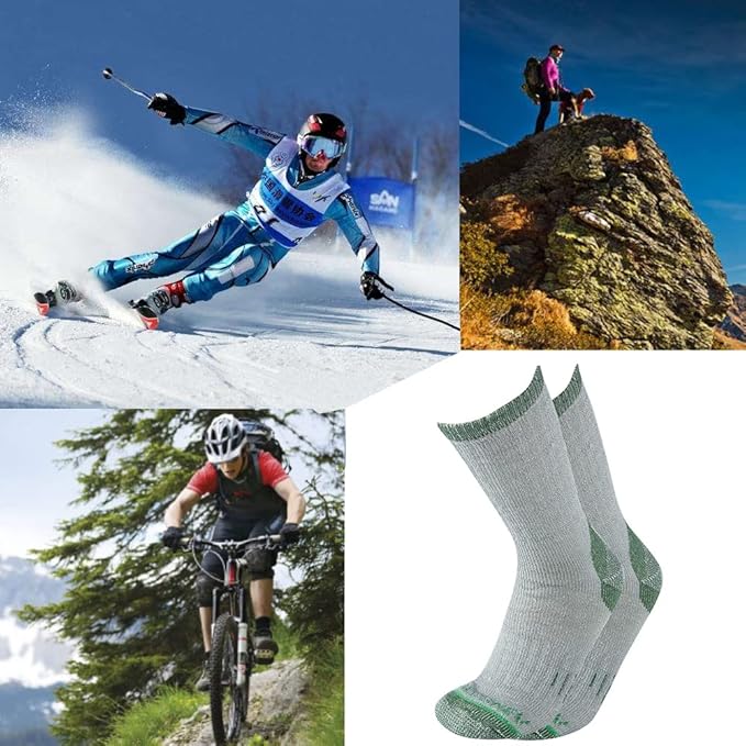 Merino Wool Men Crew Socks Warm Socks Athletic Socks for Men, Suitable for Hiking,Trekking,Camping …