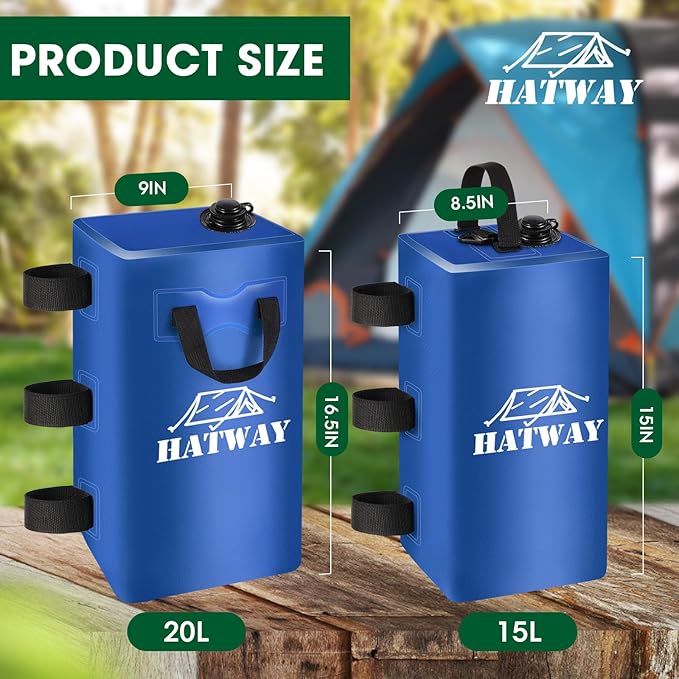 Canopy Weights,176 LBS Water Bag Set of 4 Leg Weights for Pop Up Canopy,Gazebo,Canopies,Tent-4 * 20L-Blue