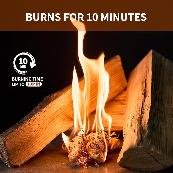 Fire Starter - Natural Fire Starters for Fireplace, Campfires, Chimney, BBQ, Fire Pit & Wood Fireplace - Odorless Pine Firestarter, Charcoal Starter for Grill (60pcs)